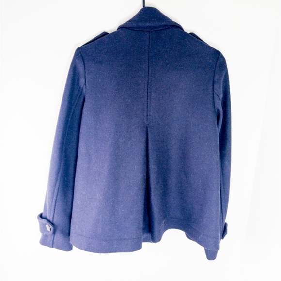 Gap Navy A Line Short Peacoat —63%Wool Petite Small - Picture 5 of 10